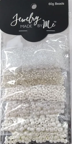 Hvide & klare seed beads